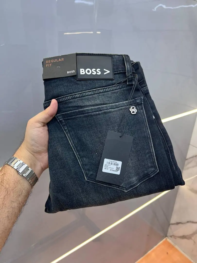 Bos Green Shade Premium Imported Stretchable Lycra Fabric Straight Fit Denim with Metal Logo Sale Offer 3498 - Image 3