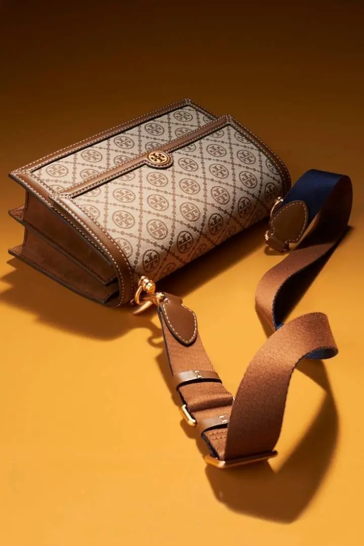 Tori Burch T Monogram Jacquard Crossbody Bag With OriginalBox 2SlingBelt Premium - Image 2