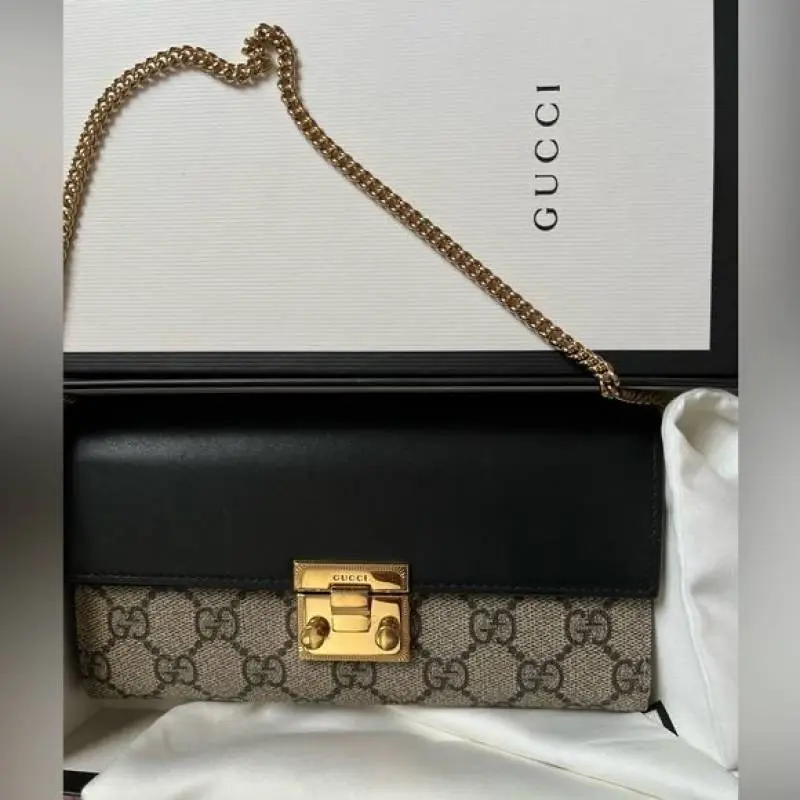 Gucci 72 Padlock Chainwallet With OriginalBox DustCover - Image 2