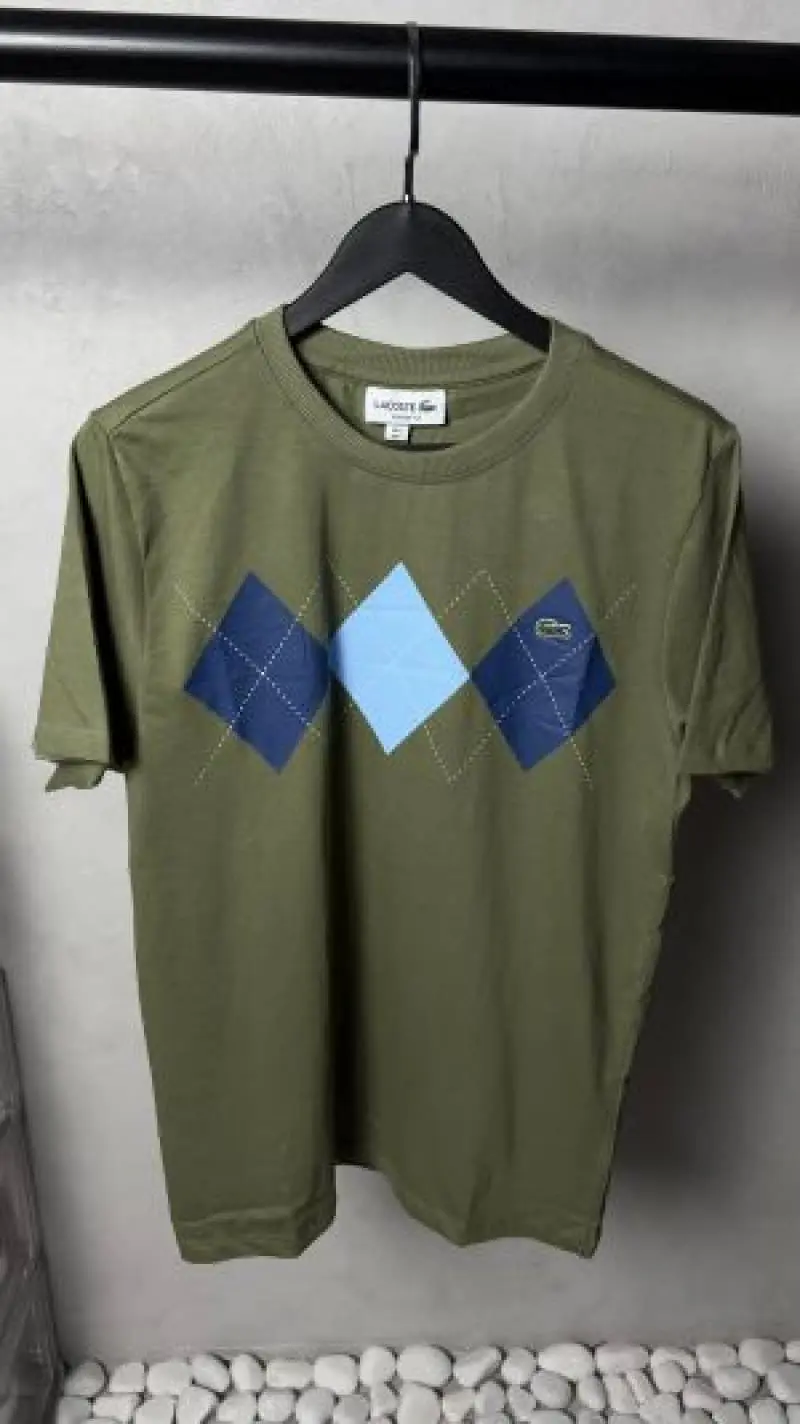 Lacoste Diamond Print T-Shirt 1230. Sale-offer. VS1000 - Image 3