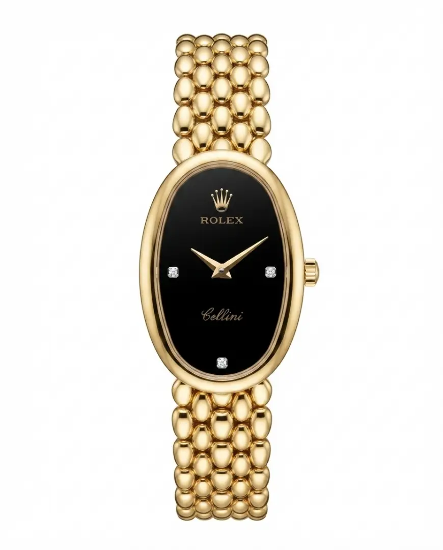 Rolex Cellini Gold Black Dial