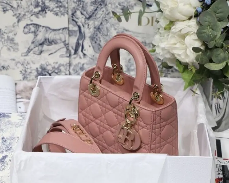Dior Lady My ABC Elite Quality With OG Box & Dus Bag & Scarf WIth Star Charm (Pink-294) - Image 4