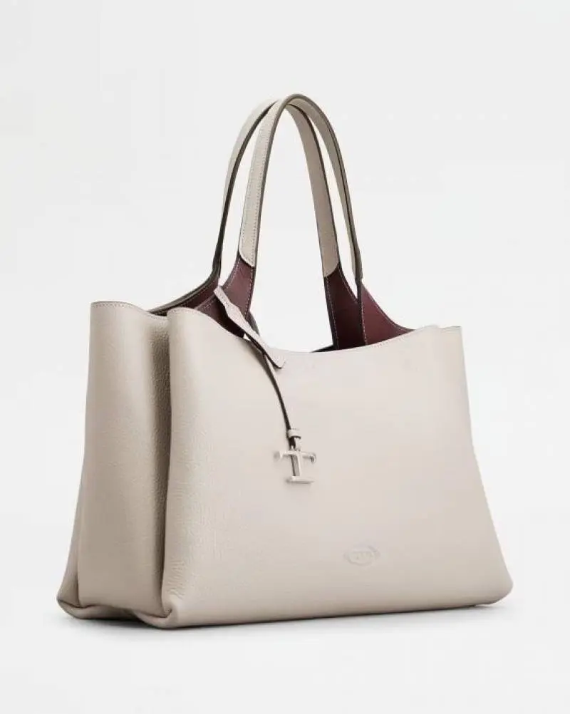 Todd's T Timeless 2026 Premium Quality Leather Shopping Bag With OG Magnetic Box With Dust Bag (White - 1130) - Image 3