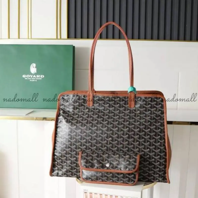 Goyaard Hardy Premium Quality Tote Bag With Extra Pouch & Dust Bag (Brown - 1197) - Image 5