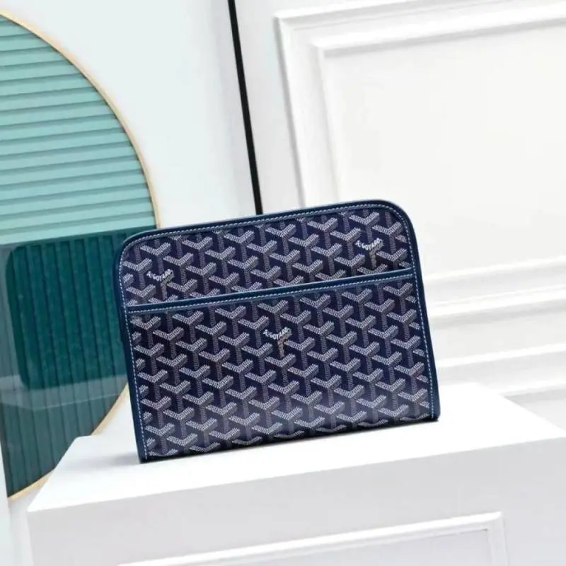 Goyard Blue Jouvence BB Small Pouch With Original Box And Dustcover - Image 4