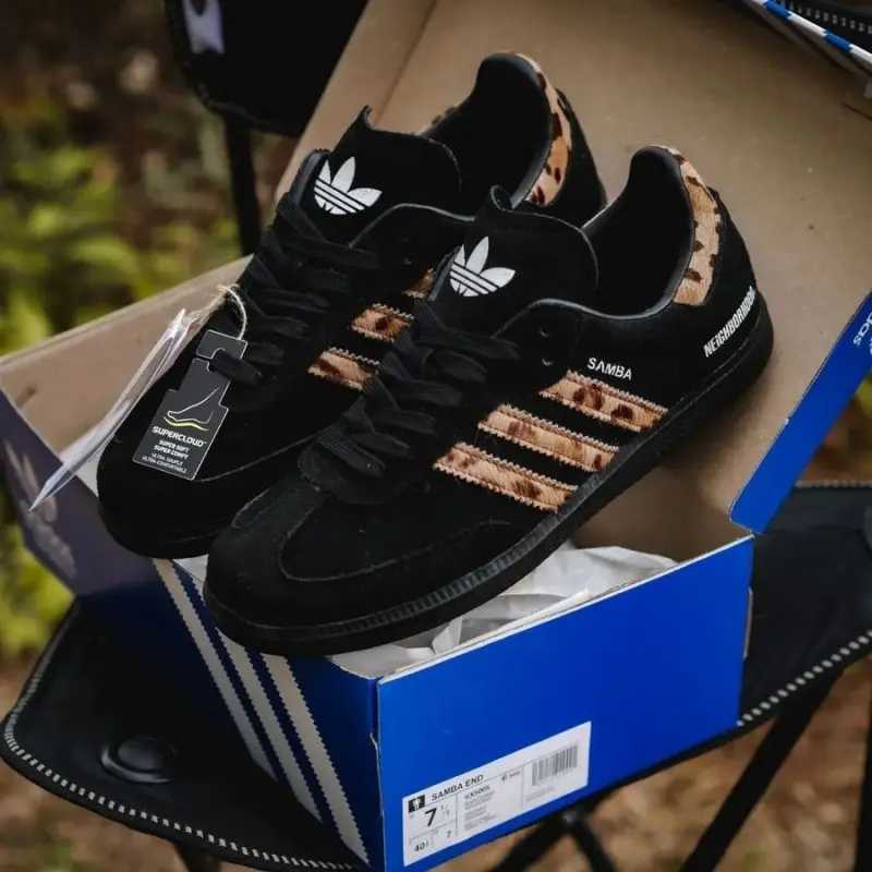 Adidas end x neighborhood x samba black leopard - Image 3