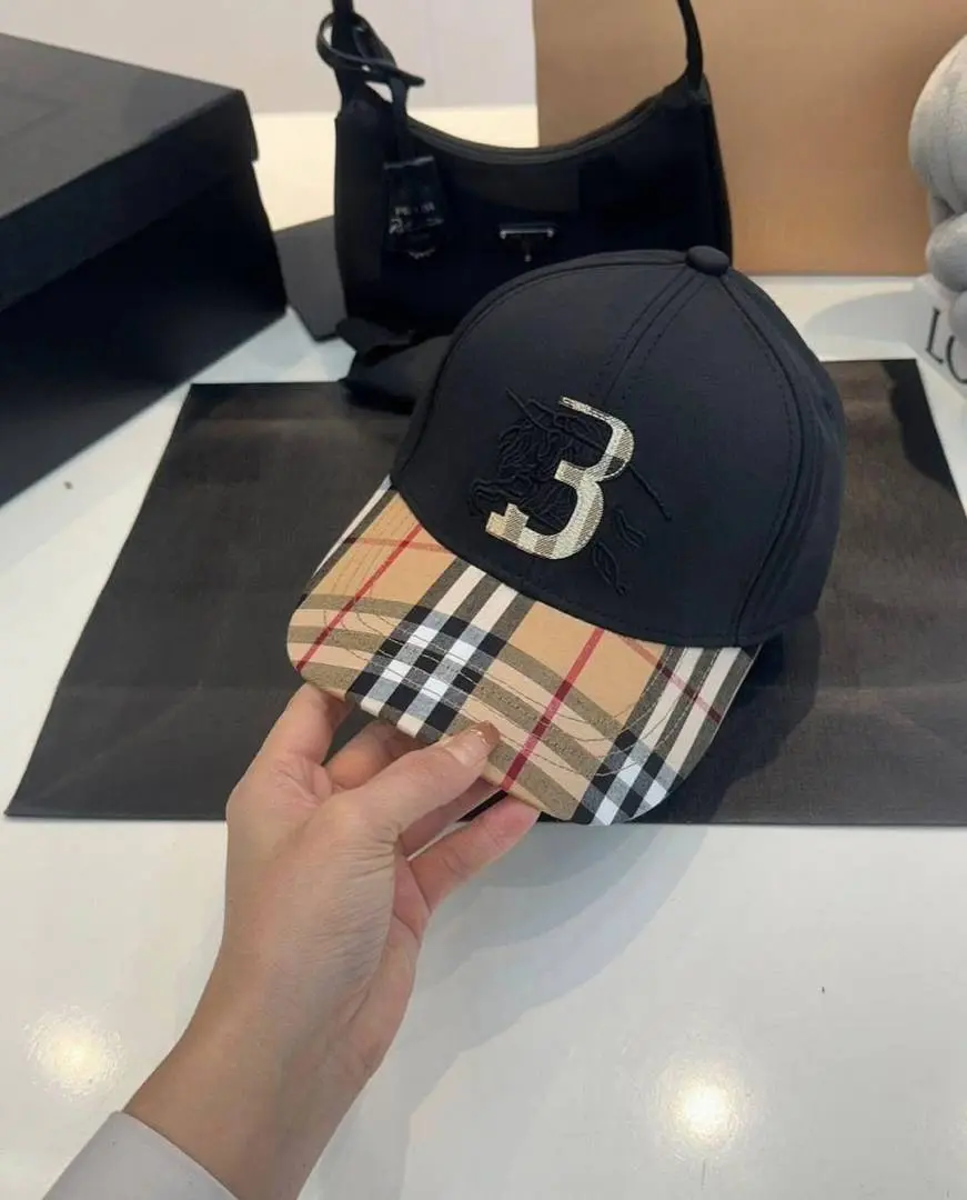 Burberry Equestrian Knight Half B Black Premium Unisex Cap With Safety Box - Image 2