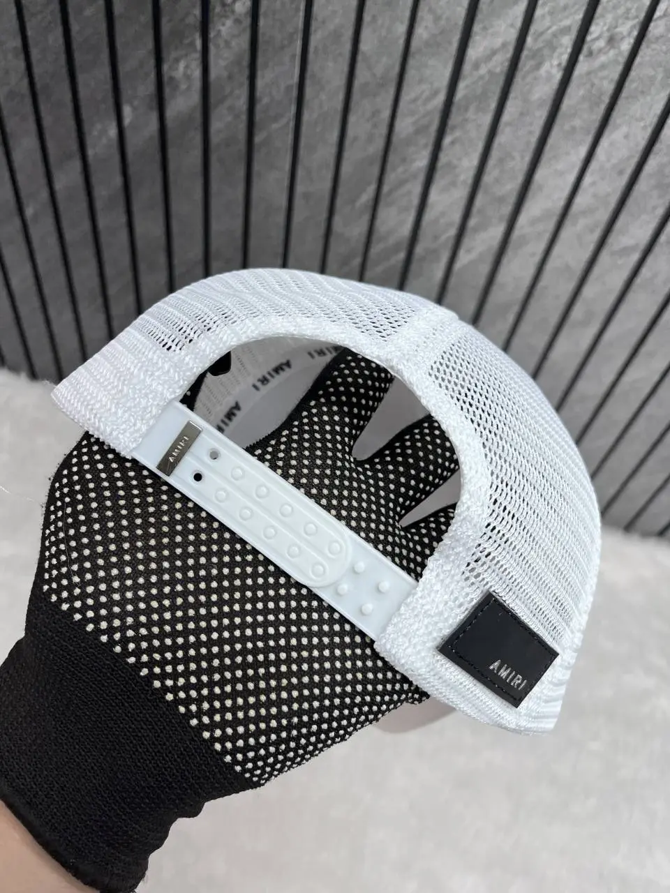 Amiri Black White Front Logo Premium Unisex Trucker Hat With Safety Box - Image 3