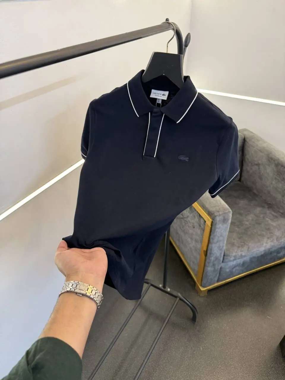 Lacoste Imported polo tshirt navy blue - Image 2