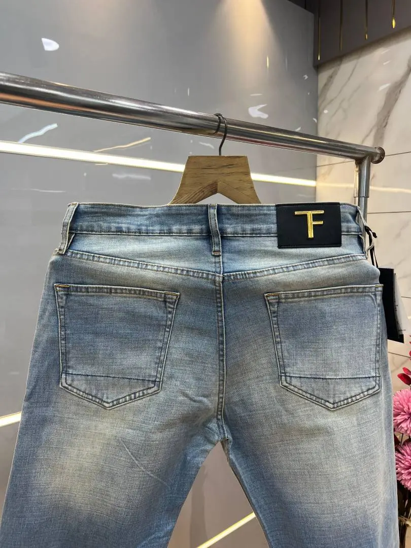 Tom forr Light shade Straight Fit Premium Imported Stretchable Lycra Fabric Denim 3938 - Image 3