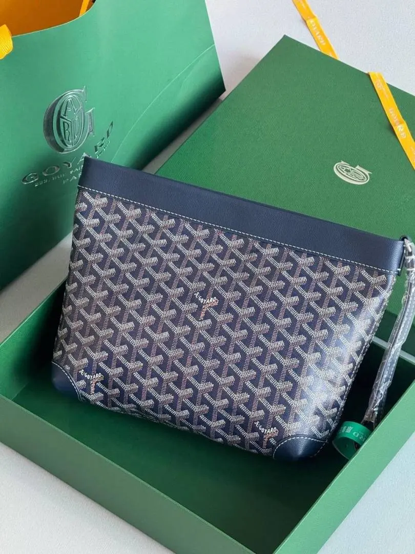 Goyard Blue Conti Unisex Pouch With DustCover - Image 4