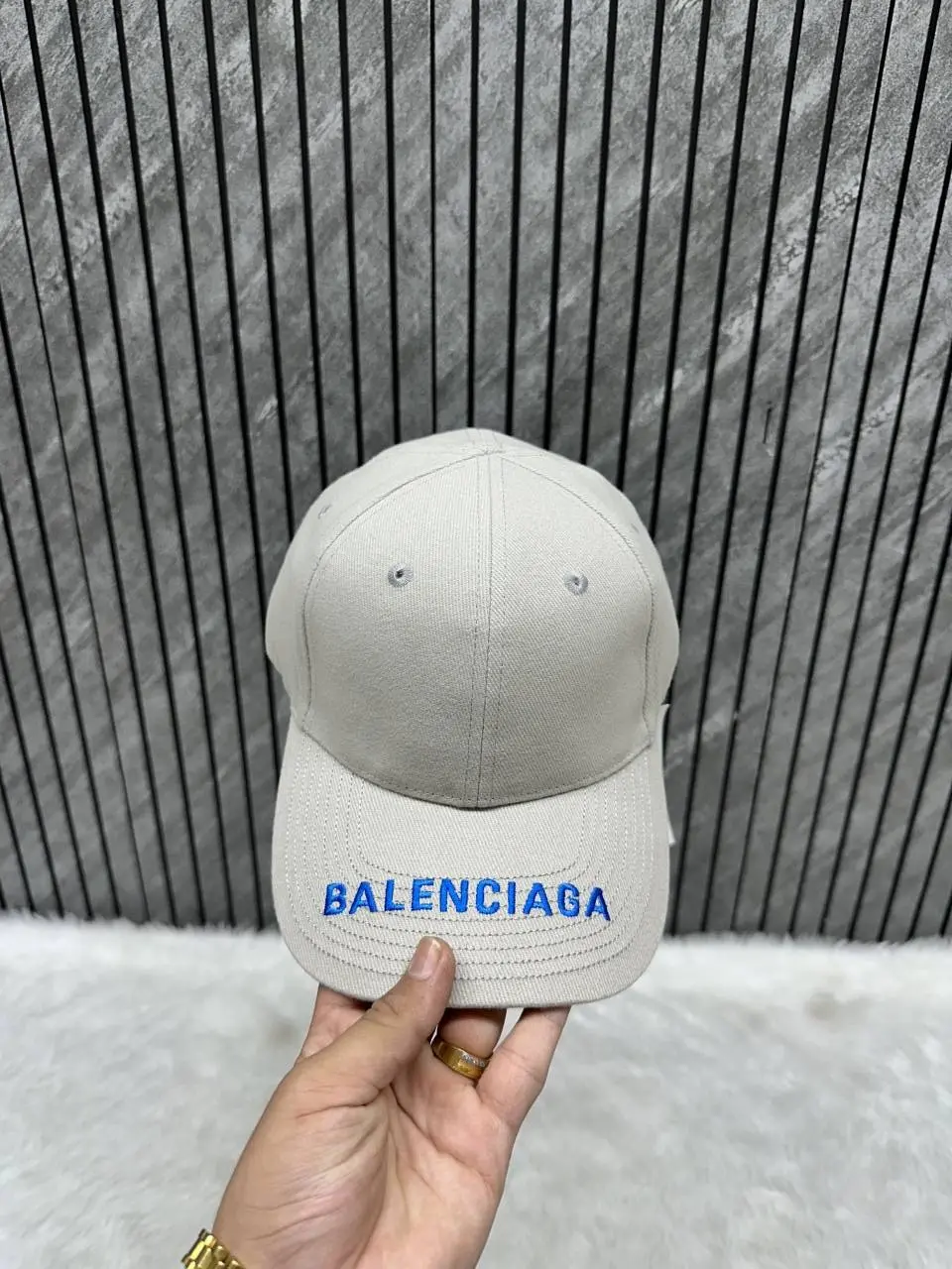 Balenciaga Grey Blue No Squatshee Premium Unisex Cap