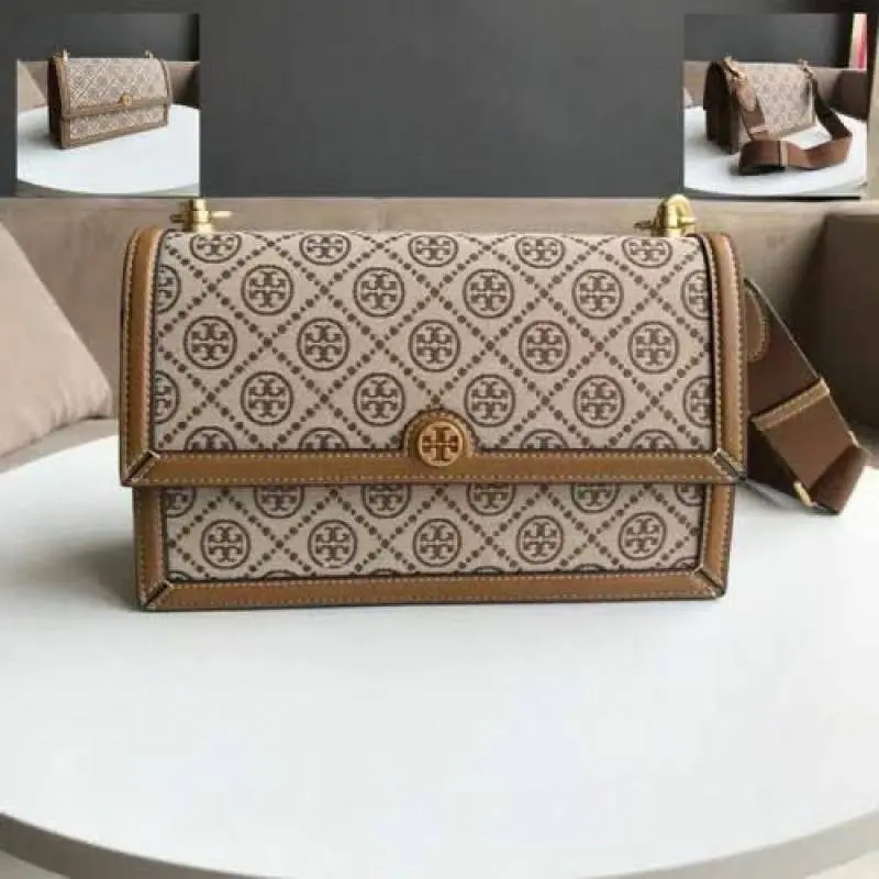 Tori Burch T Monogram Jacquard Crossbody Bag With OriginalBox 2 SlingBelt - Image 2