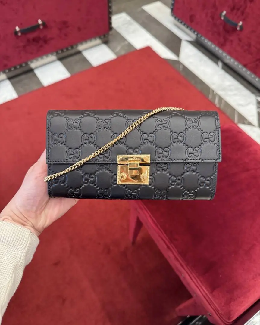 Gucci 75 Padlock Chainwallet With OriginalBox DustCover