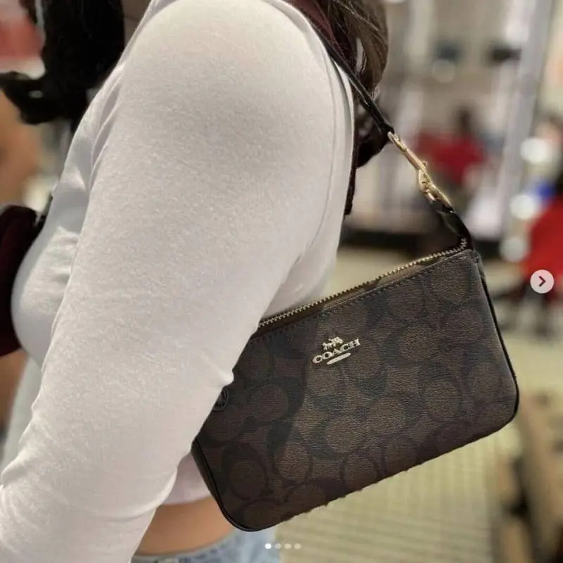Coach Nolita 19 Coffee Mono With OriginalBox DustCover ChainBelt PearlCharm - Image 6