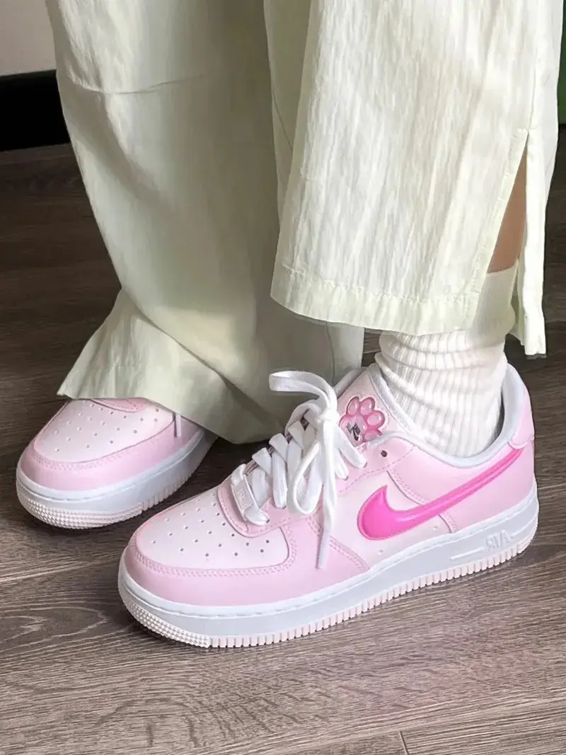 Nike Airforce 1 Low 07 Paw Print Pink 751 - Image 2