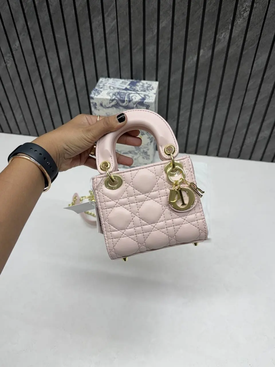 Dior 662 Lady Dioor Nano Pink With Original Box Packing - Image 3