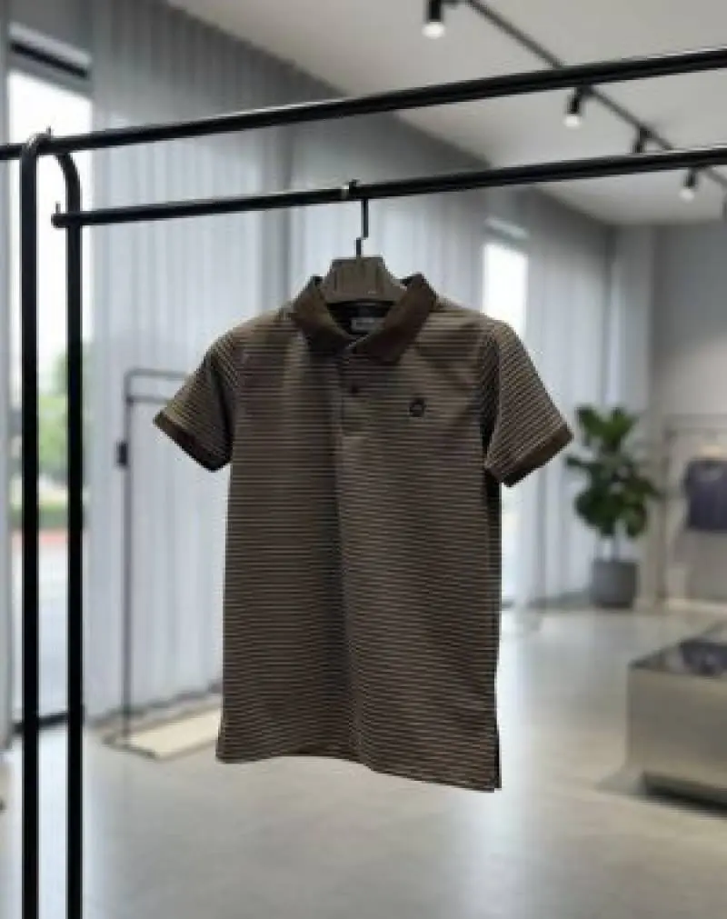 NO RETURN RAMZAN SPECIAL SALEB FERRAGAMO IMPORTED POLO T-SHIRT BROWN - Image 2