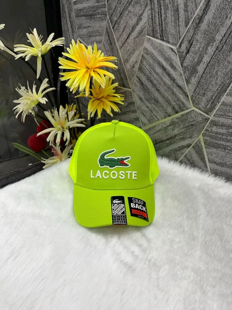 Lacoste Crocodile Front Logo Net Premium Unisex Cap With Safety Box (Green)