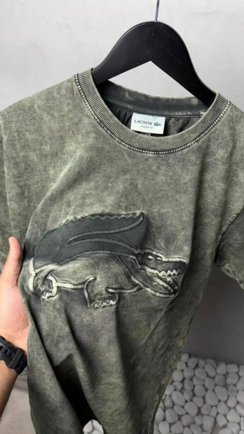 Lacoste Premium Acid Wash Premium T-Shirt 2477 - Image 2