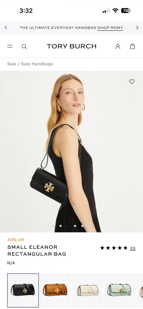 Tori Burch Small Eleanor Rectangular SlingBag With OriginAuldoubleBox - Image 4