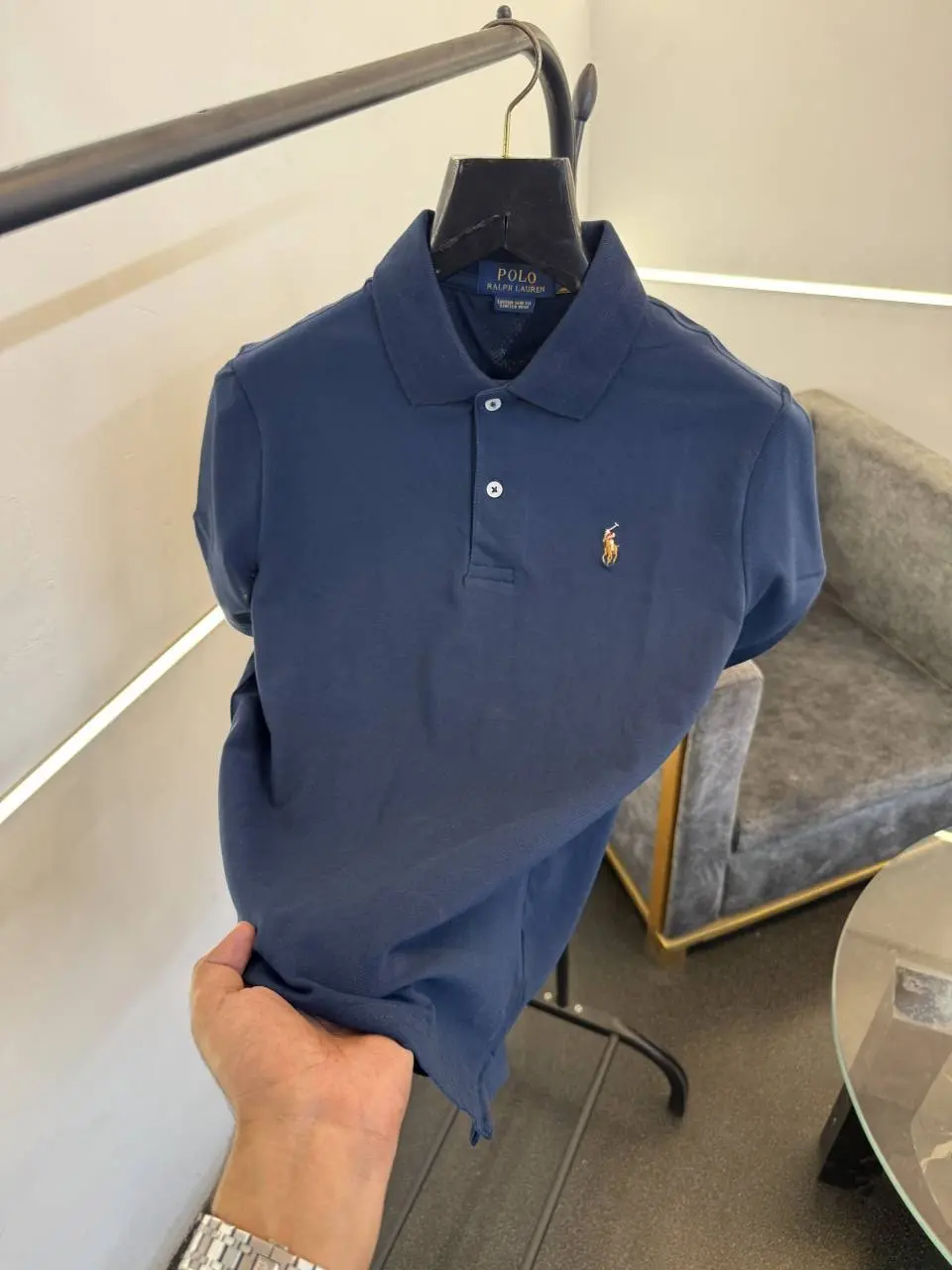 Ralph lauren imported embroidery logo polo tshirt blue - Image 2