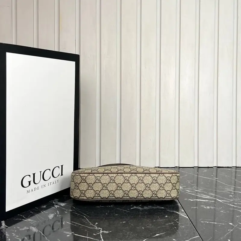 Gucci Ophidia GG Monogram Supreme Premium Shoulder Bag With OG Double Box & Dust Bag & Tags (Brown-938) - Image 5