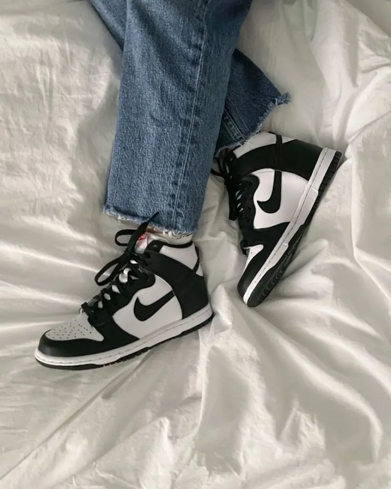 Nike dunk high panda black white fix - Image 3