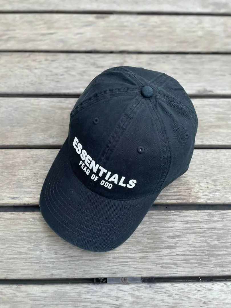 Essentials fear of god Black premium unisex cap with safety box