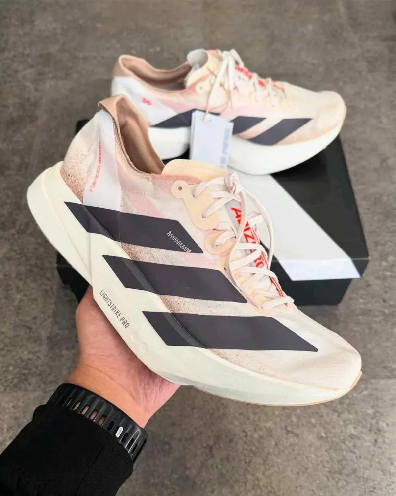 Adidas Adizero Adios Pro 4 Chalk White Grey Strata 911 - Image 2