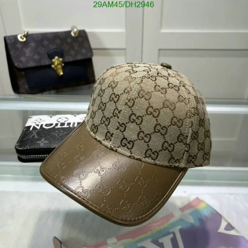 Gucci GG Small Monogram Leather Brown Premium Unisex Cap With Safety Box - Image 3
