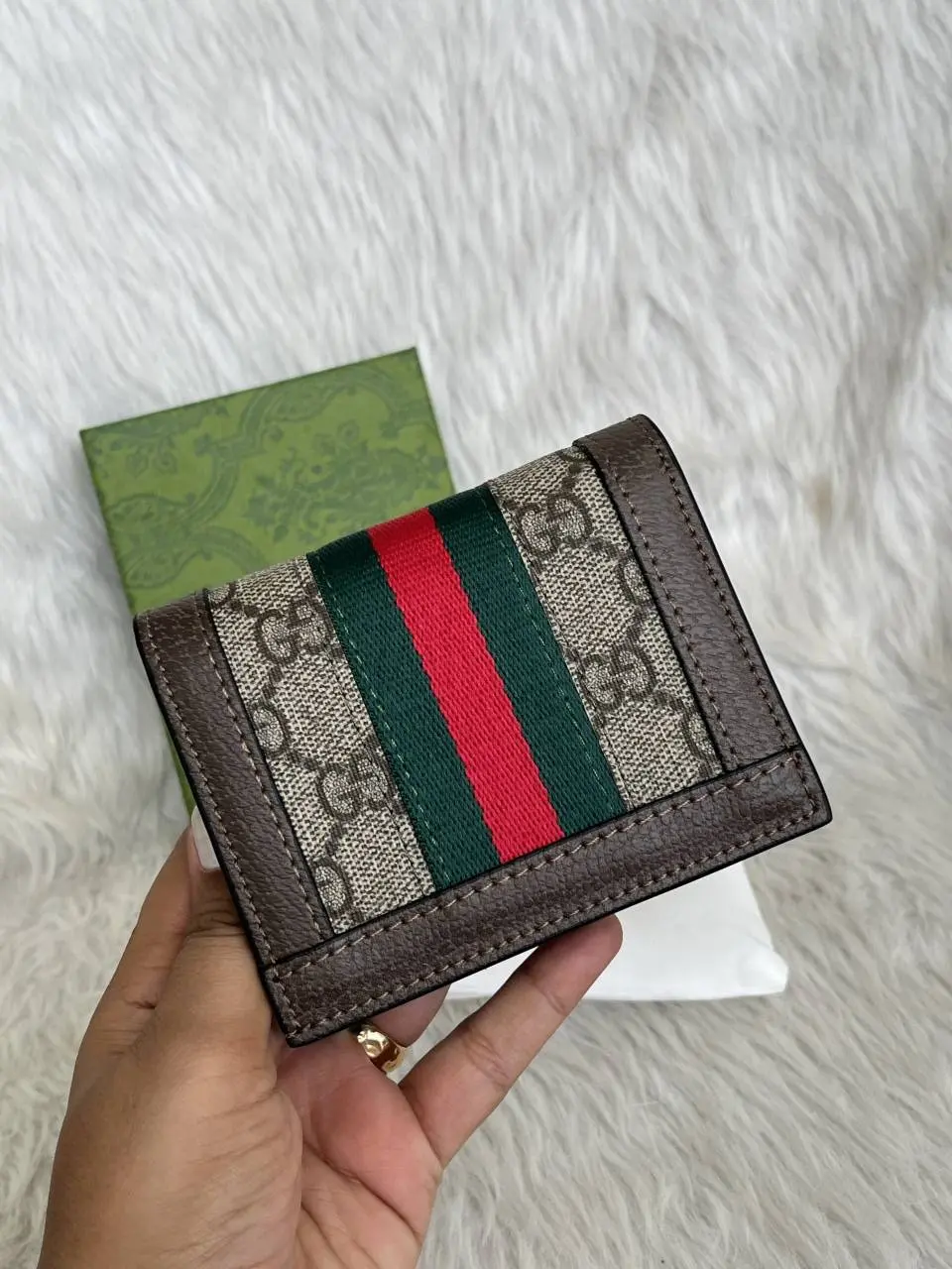 Gucci 02 Brown Mono Wallet With Original Box & DustCover Premium Quality - Image 6