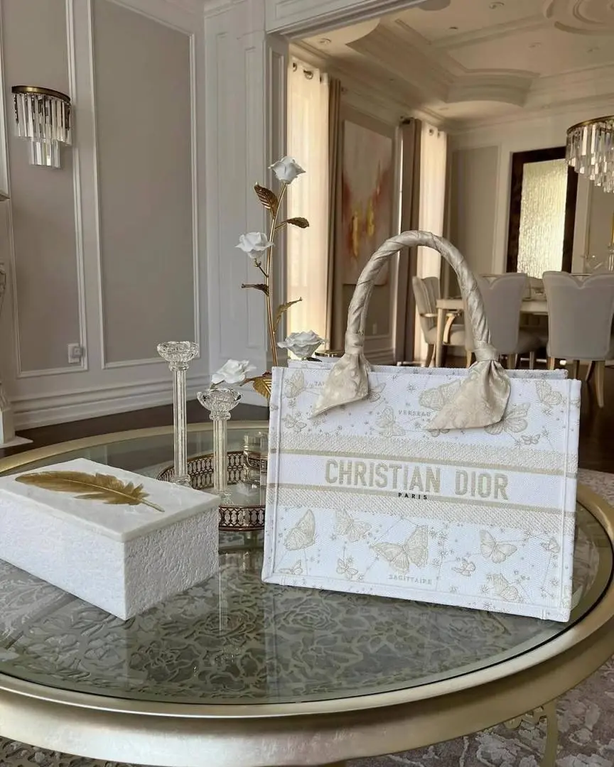 Dior Book Large Tote Premium Oblique With OG Box & Dust Bag & Scarf (Butterfly-824)