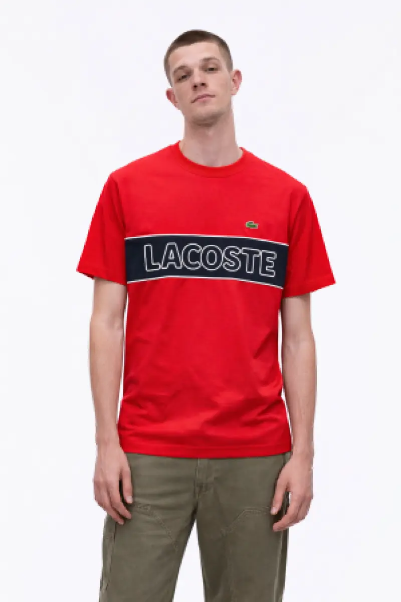 Lacoste imported tshirt Red