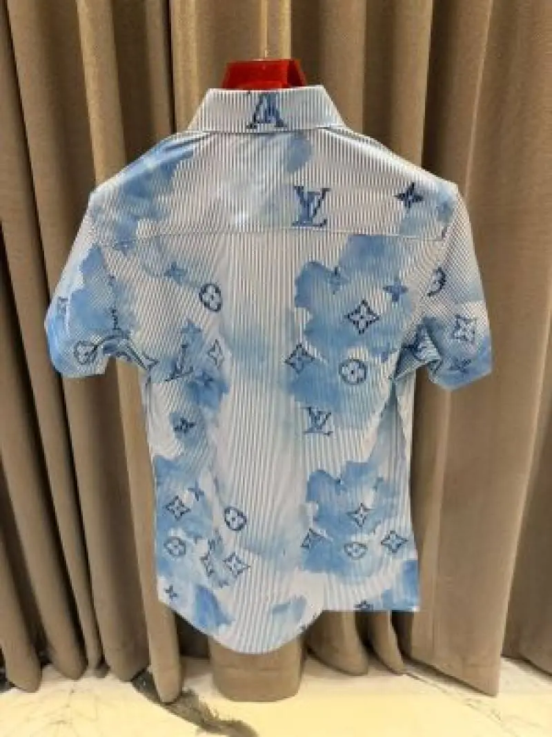 Lv imported Half Sleeves Shirt Sky blue - Image 5