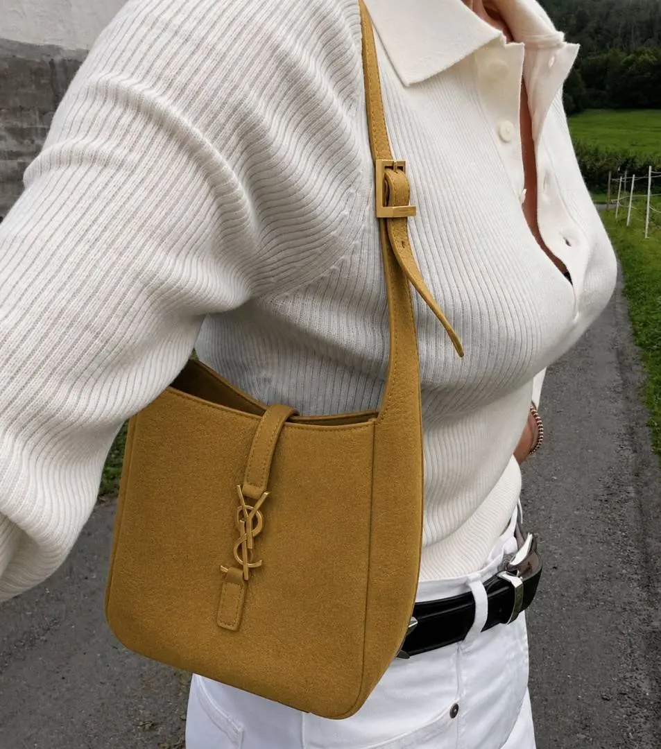 Ysl CB Hobo Suede Premium Shoulder Bag With Original Box & CarryBag - Image 2