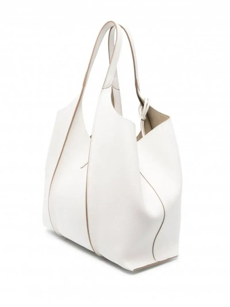 Todds T Timeless Premium Quality Leather Bag With Extra Pouch & OG Magnetic Box With Dust Bag (White - 445) - Image 7