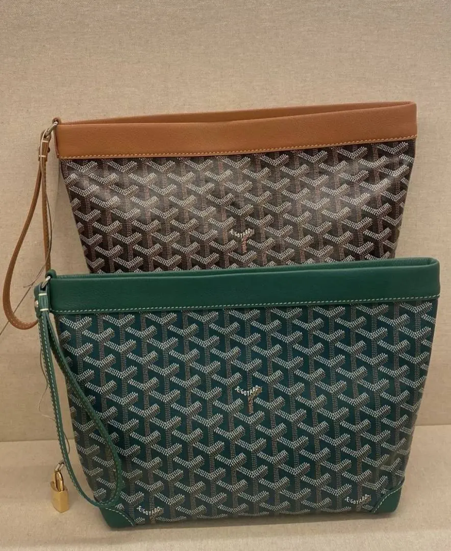 Goyard Green Conti Unisex Pouch With DustCover - Image 3