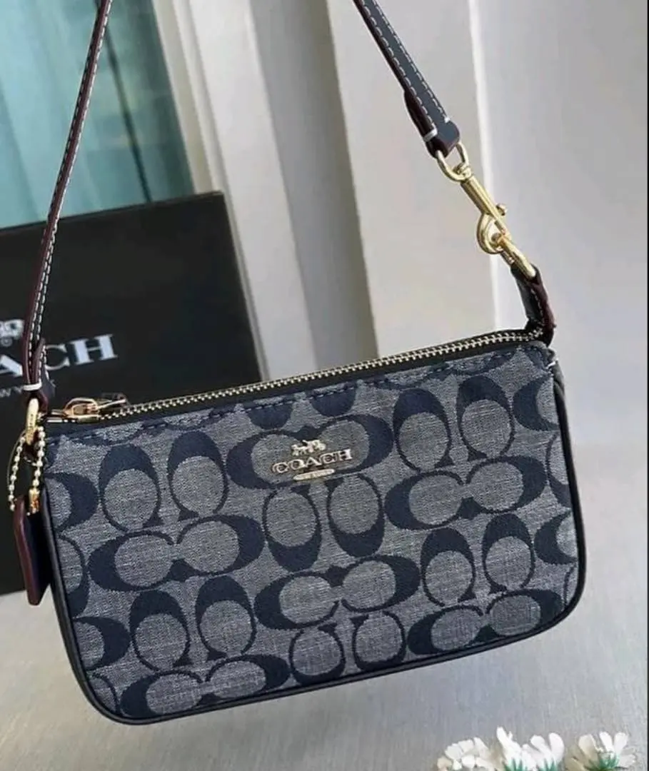 Coach Nolita 19 All Denim With OriginalBox DustCover ChainBelt PearlCharm - Image 2