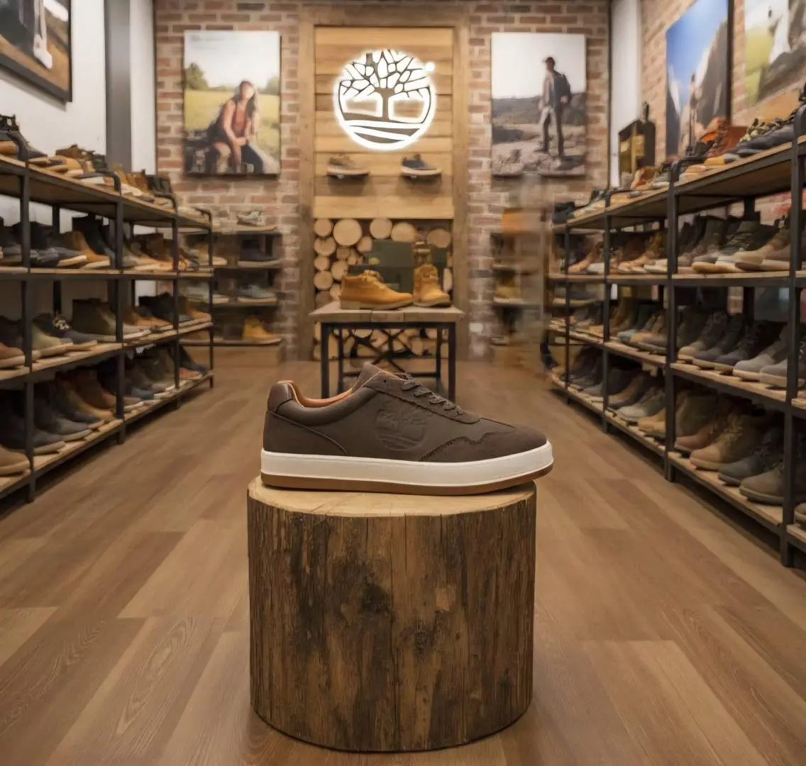 TIMBERLAND BROWN WHITE LEATHER SNEAKER 2025 - Image 3