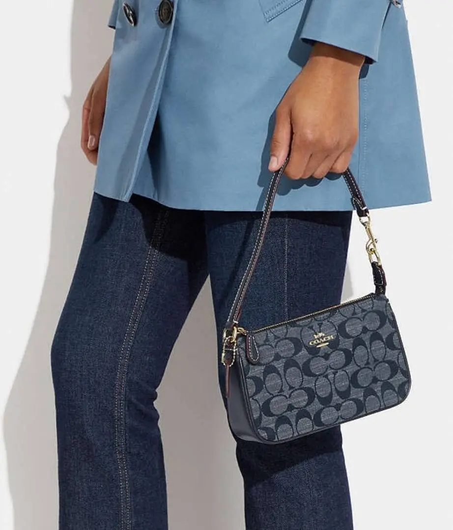 Coach Nolita 19 All Denim With OriginalBox DustCover ChainBelt PearlCharm - Image 3