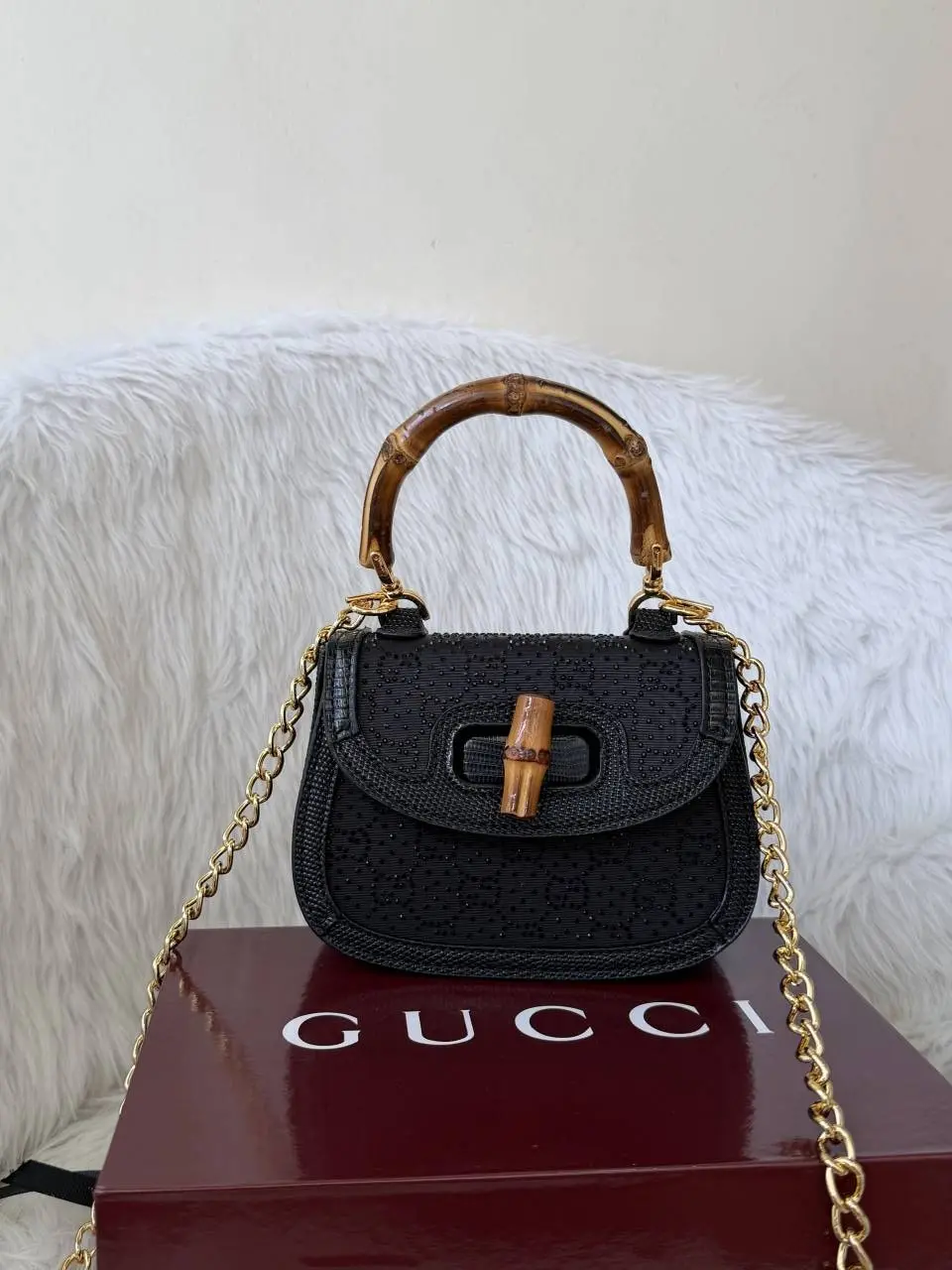 Gucci Bamboo 1947 Mini Top Handle SlingBag With Original Box & DustCover