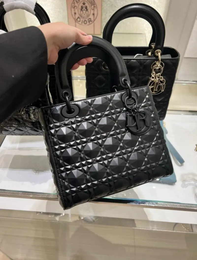 Dior Lady My ABC Bag With OG Box With Dust Bag & Extra Shoulder Strap (Black 3D-208) - Image 4
