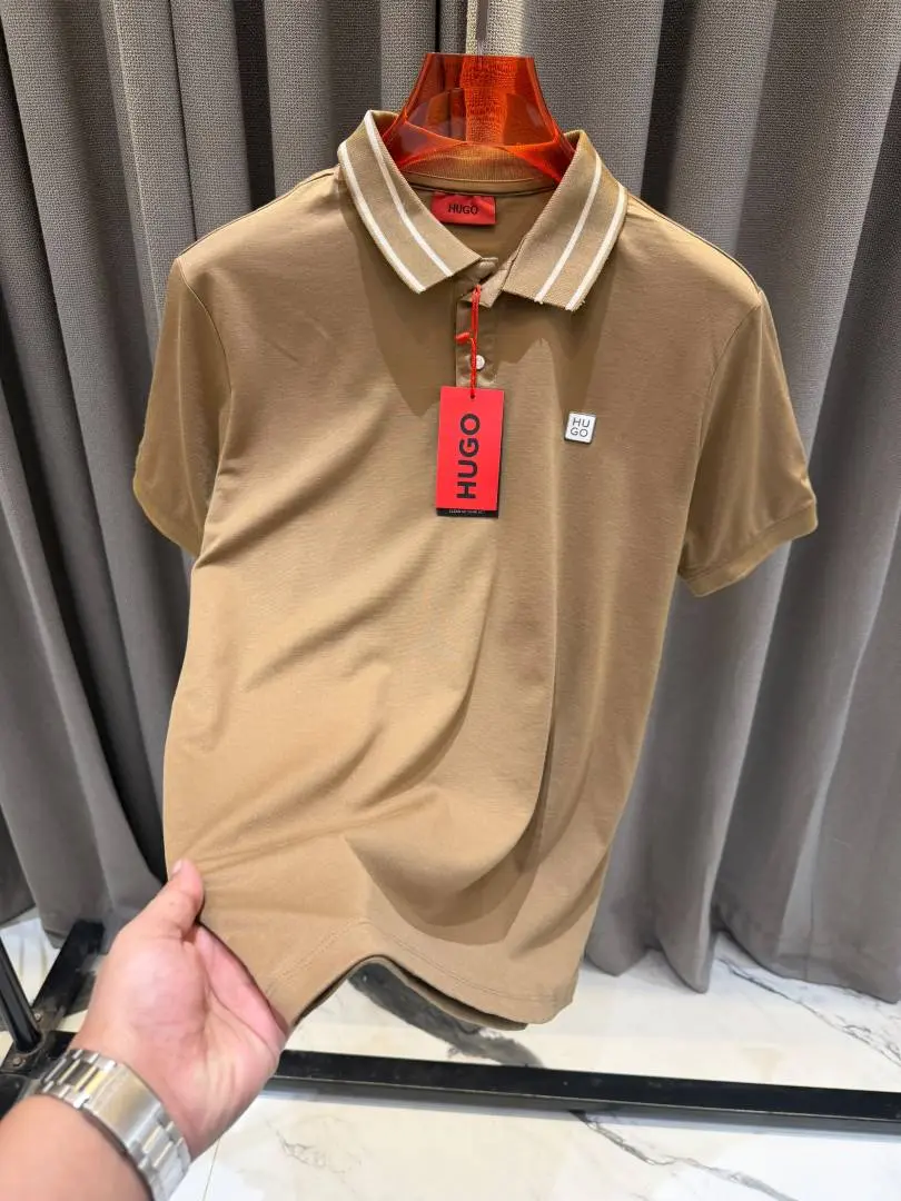 Boss Chest Logo Polo T-shirt Brown - Image 4