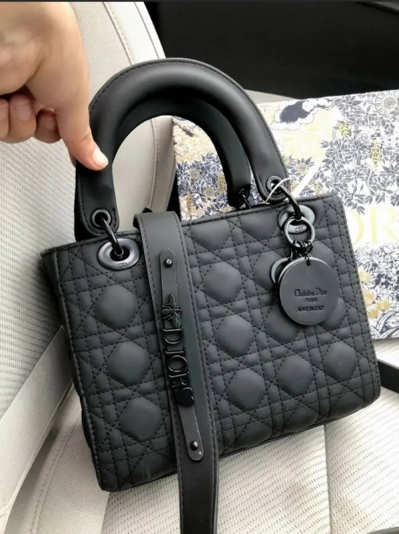 Dior Lady My ABC Matte Black With OG Box & Dust Bag (Black-383) - Image 6