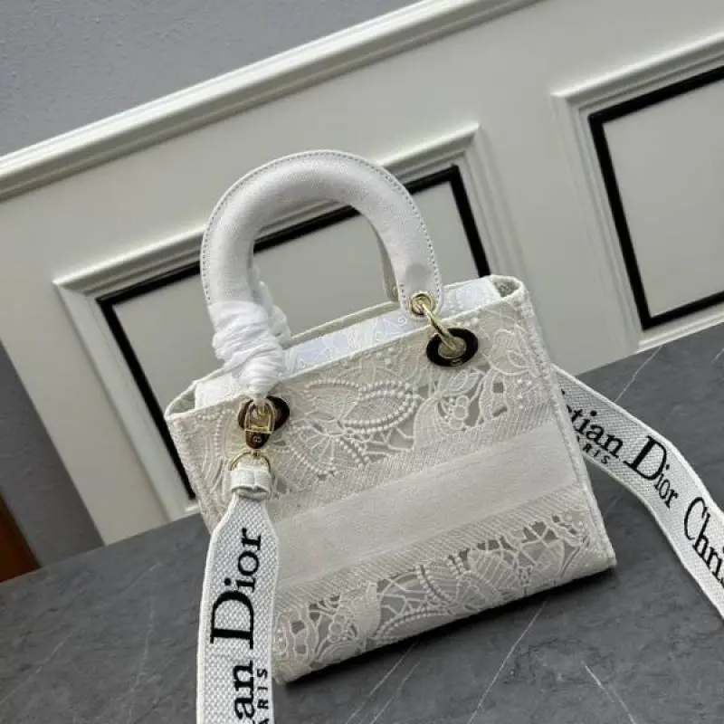 Diyor876 Lady My ABC D-Lite Embroidery Luxurious Quality With OG Magnetic Gift Box & Dust Bag & Scarf (White - 876) - Image 2