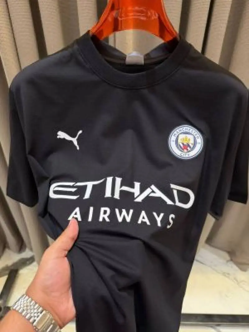 Pum Mancity Logo Round Neck T shirt Black - Image 4