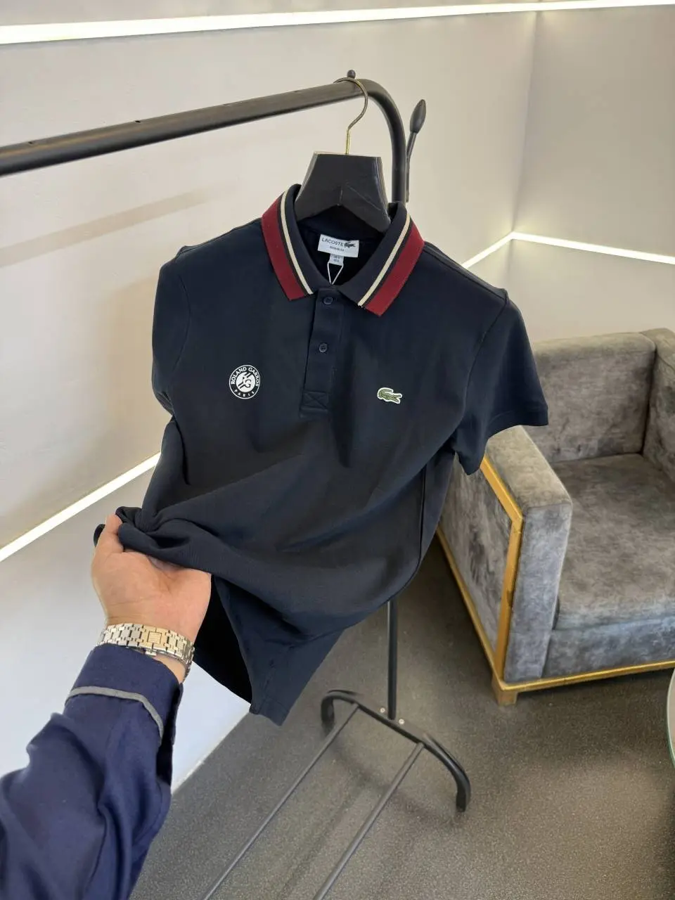 Lacoste Imported polo tshirt dark blue sale - Image 2
