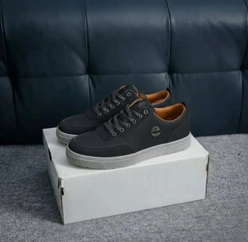 TIMBERLAND LOW BLACK GREY CASUAL SNEAKER WITH SUEDE - Image 4