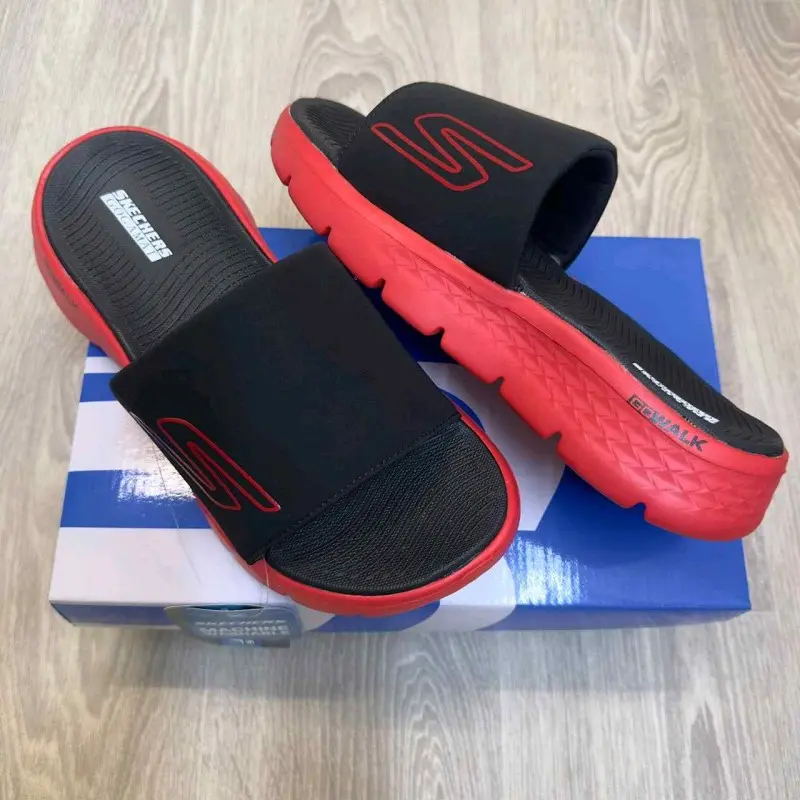 Skechers Go Walk Flex Premium Black Red Flip-Flop